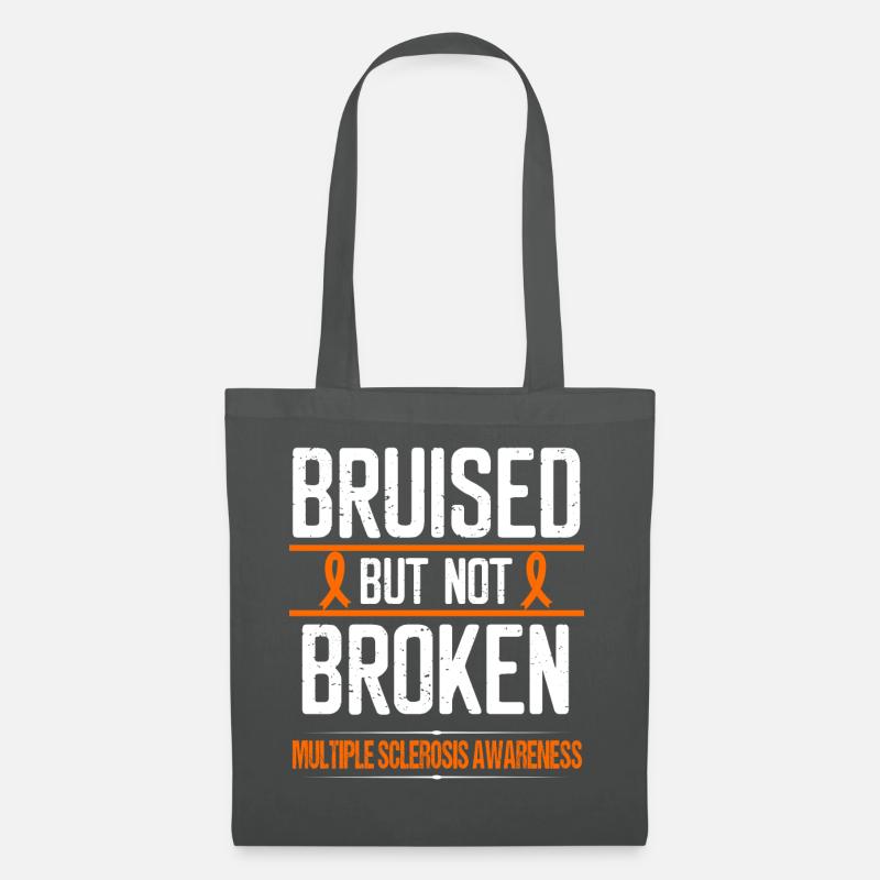 Multiple Sclerosis Awareness Ribbon not Broken MS - Stoffbeutel - Graphite