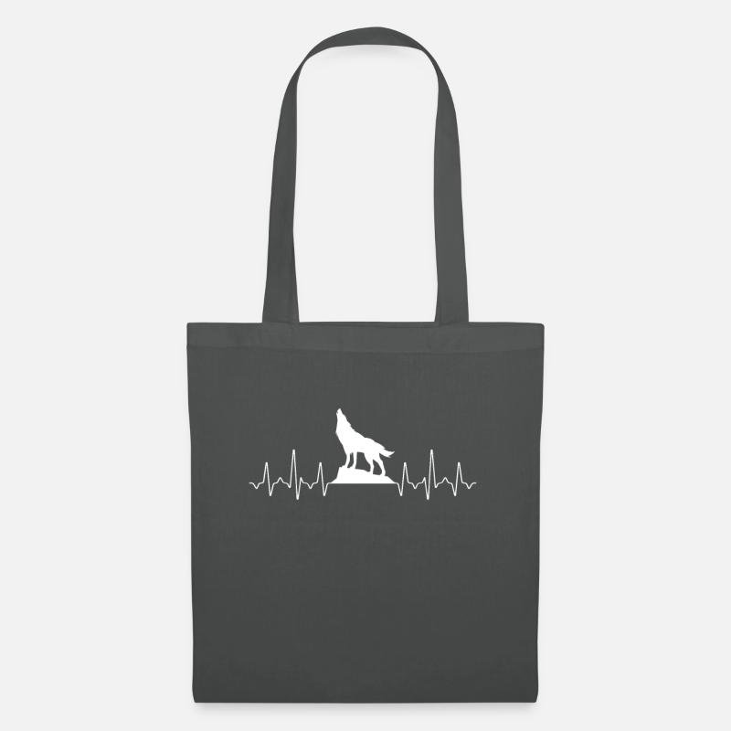 Wolf Hearbeat - Stoffbeutel - Graphite