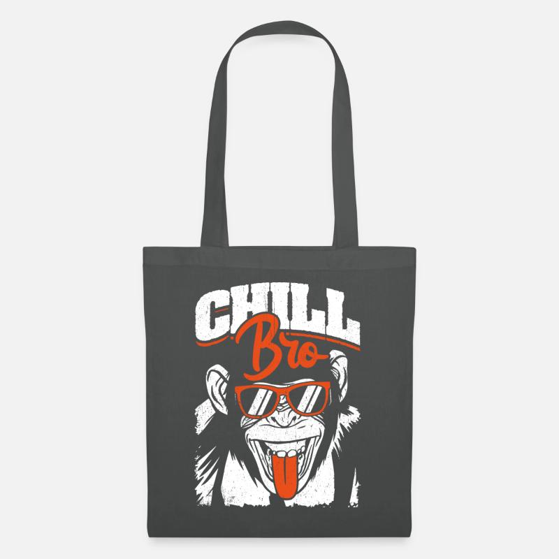 Chill Bro - Cooler Affe mit Sonnebrille - Stoffbeutel - Graphite