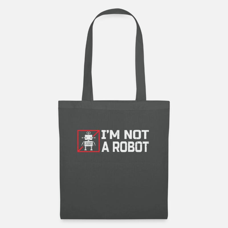 Robotic and Coding I'm Not A Robot - Tote Bag - graphite grey