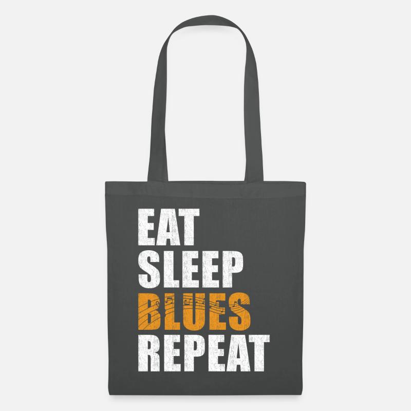 Blues Eat Sleep Blues Repeat - Stoffbeutel - Graphite