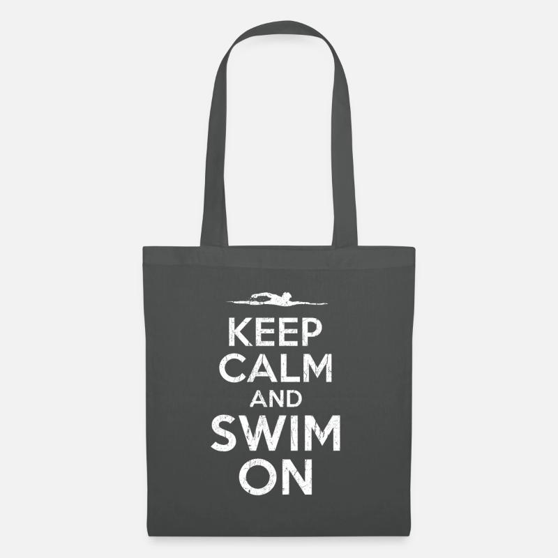 Keep Calm Swim - Stoffbeutel - Graphite