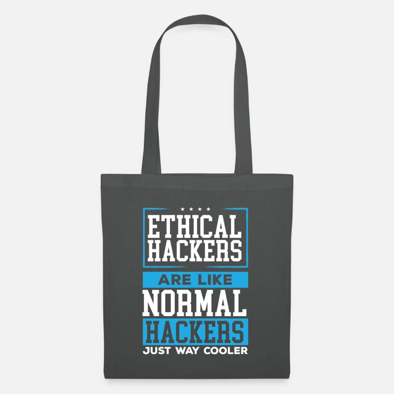 Ethical Hacking Programmer Online Cybersecurity - Tote Bag - graphite grey