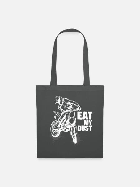 Eat My Dust Motocross Enduro Biker - Stoffbeutel - Graphite