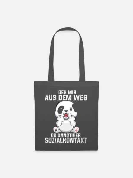 Geh mir aus dem Weg du unnötiger Sozialkontakt - G - Stoffbeutel - Graphite