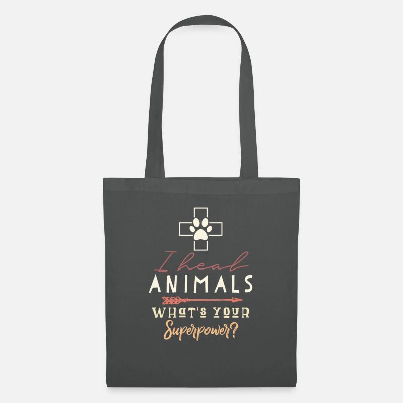 Tierärztin Geschenk - Stoffbeutel - Graphite