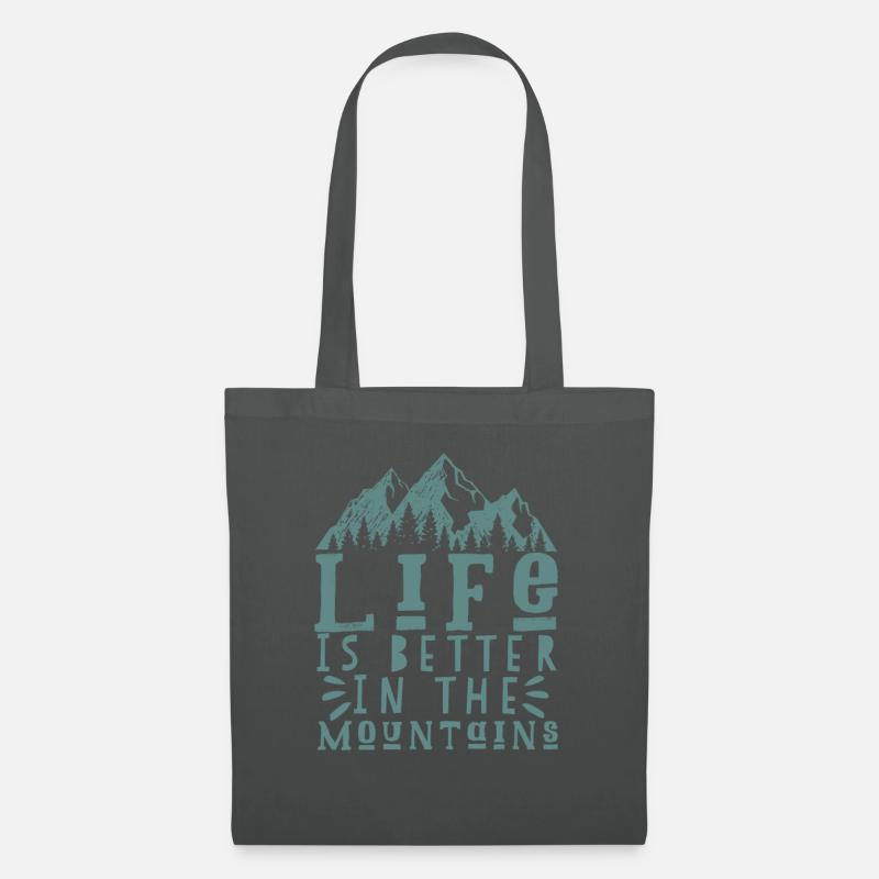 Berg Spruch - Stoffbeutel - Graphite