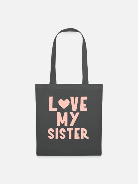 Ich meine Schwester - Stoffbeutel - Graphite