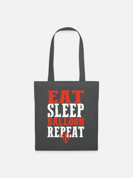 Eat Sleep Balloon Repeat - Stoffbeutel - Graphite