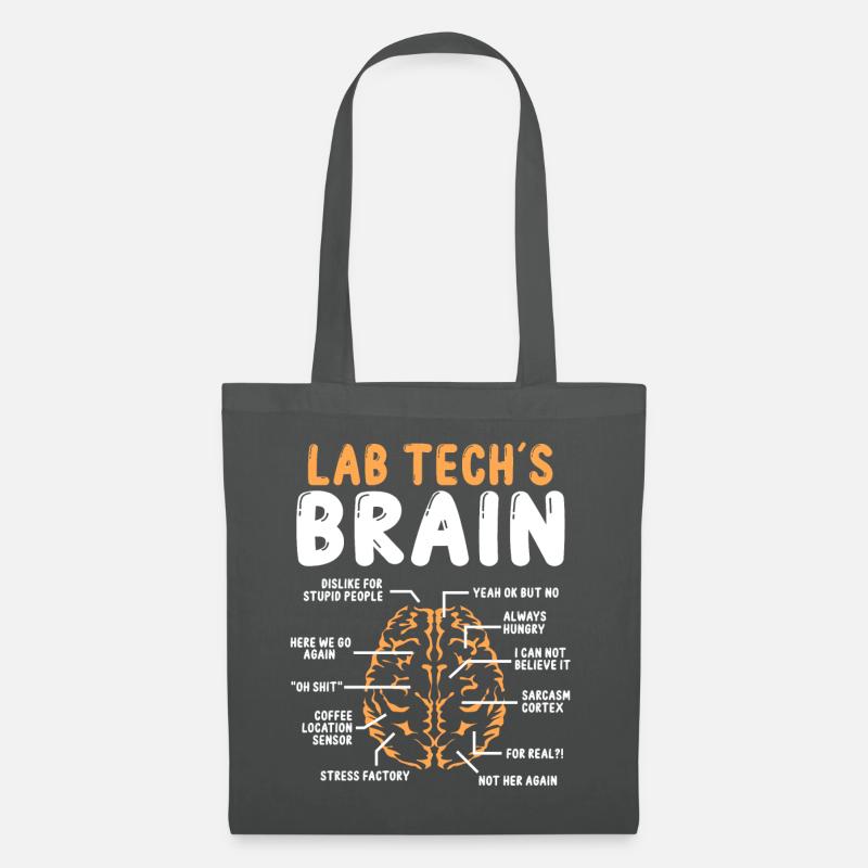 Labratory Technician Brain Lab Scientist Lab Tech - Stoffbeutel - Graphite