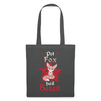 Pet Fox Hail Satan - Stoffbeutel - Graphite - Vorne