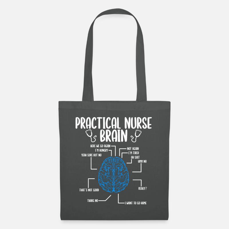 Licensed Practical Nurse Brain Nurses for Work - Stoffbeutel - Graphite