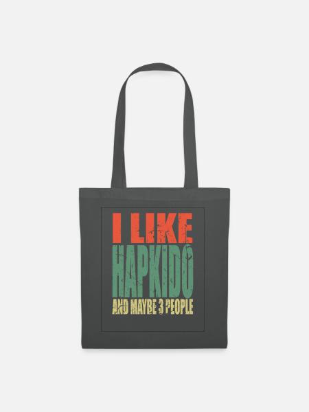 Hapkido Spruch lustig - Stoffbeutel - Graphite