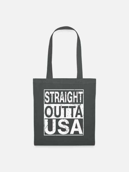 USA Straight outta USA - Stoffbeutel - Graphite