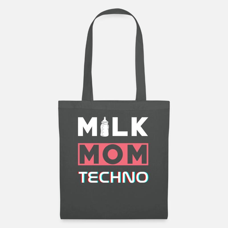 Milk Mom Techno - Stoffbeutel - Graphite