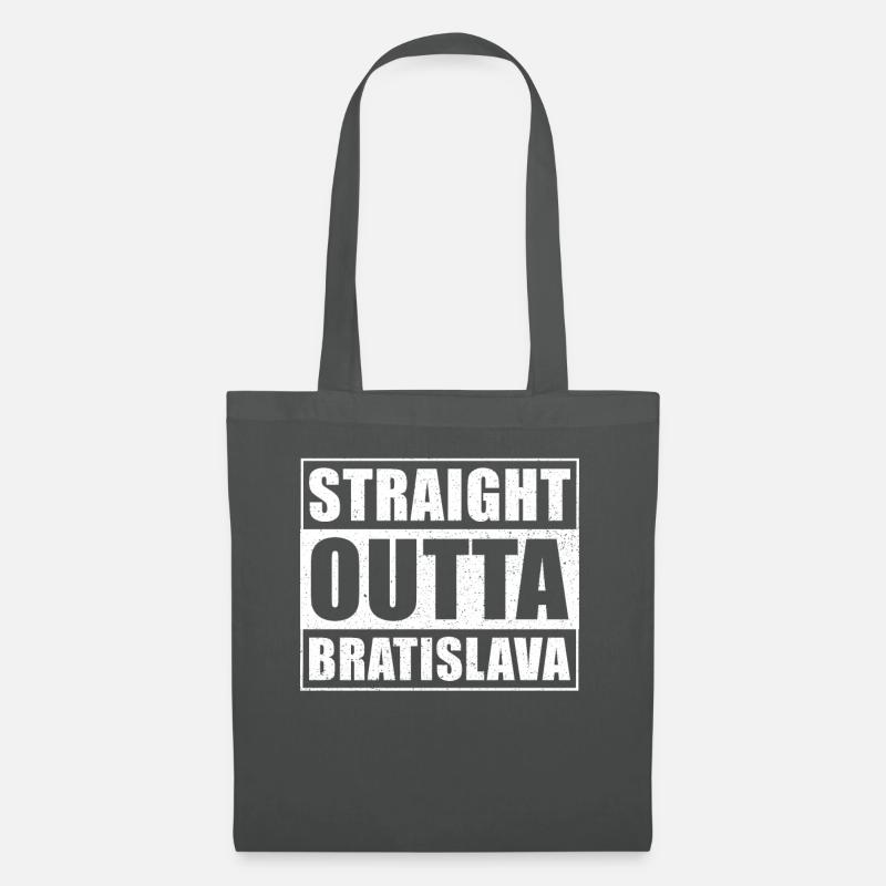 Straight outta Bratislava - Stoffbeutel - Graphite