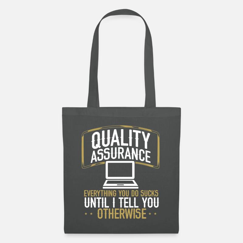 QA Engineering Code Testing Quality Assurance - Tote Bag - graphite grey