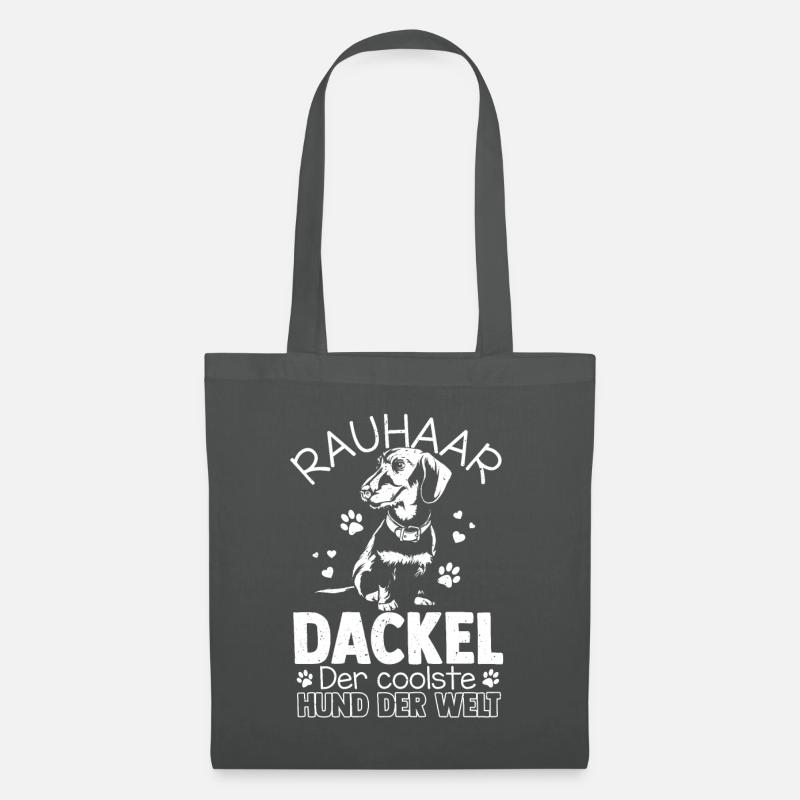 Dackel Rauhaardackel, der coolste Hund der Welt Sp - Stoffbeutel - Graphite