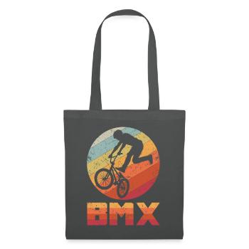BMX Vintage Fahrrad Fans Kinder Geschenk Jungs BMX - Stoffbeutel - Graphite - Vorne