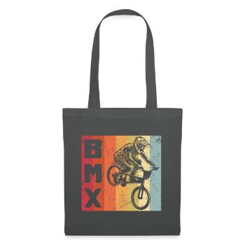 BMX Vintage Fahrrad Fans Kinder Geschenk Jungs BMX - Stoffbeutel - Graphite - Vorne