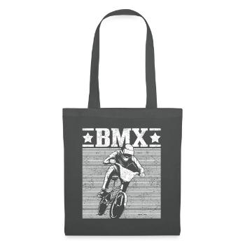 BMX Vintage Fahrrad Fans Kinder Geschenk Jungs BMX - Stoffbeutel - Graphite - Vorne