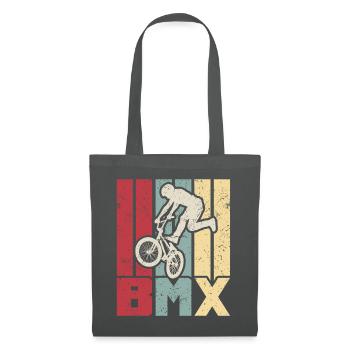 BMX Vintage Fahrrad Fans Kinder Geschenk Jungs BMX - Stoffbeutel - Graphite - Vorne