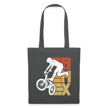 BMX Vintage Fahrrad Fans Kinder Geschenk Jungs BMX - Stoffbeutel - Graphite - Vorne