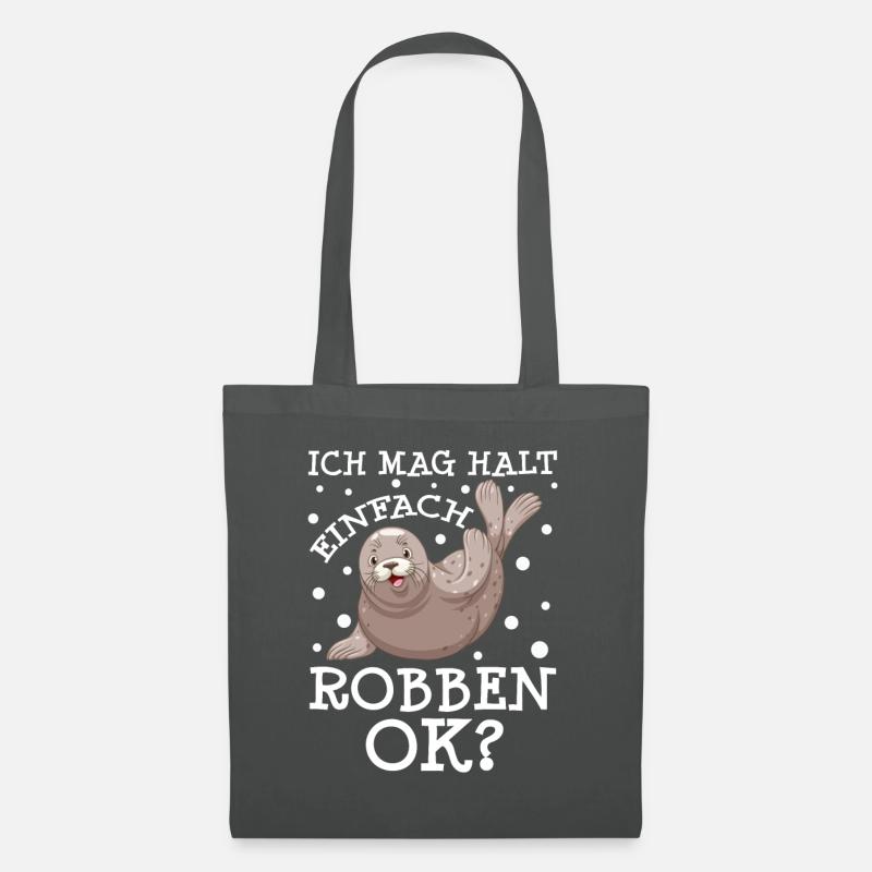 Ich mag halt einfach Robben, OK? - Stoffbeutel - Graphite