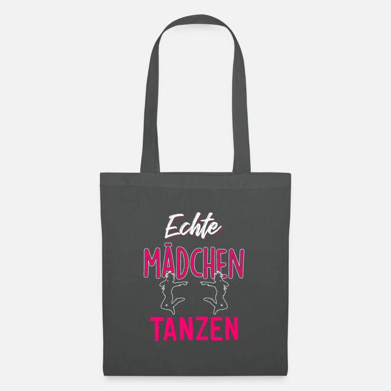 Echte Mädchen tanzen - Stoffbeutel - Graphite