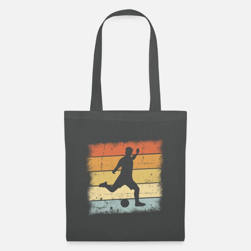 Fußball Retro - Stoffbeutel - Graphite