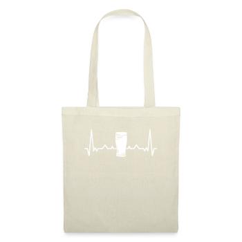 Heartbeat Bière artisanale Alcool Brasseur Boire - Sac en tissu - nature - Devant