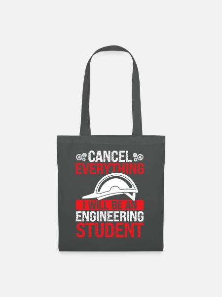 Funny Engineering Student Engineering School - Stoffbeutel - Graphite