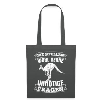 Sie Stellen Wohl Gerne Unnötige Fragen Vintage Kän - Stoffbeutel - Graphite - Vorne