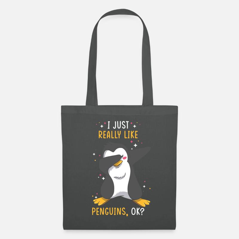 Pinguin Liebe Pinguin Spruch - Stoffbeutel - Graphite