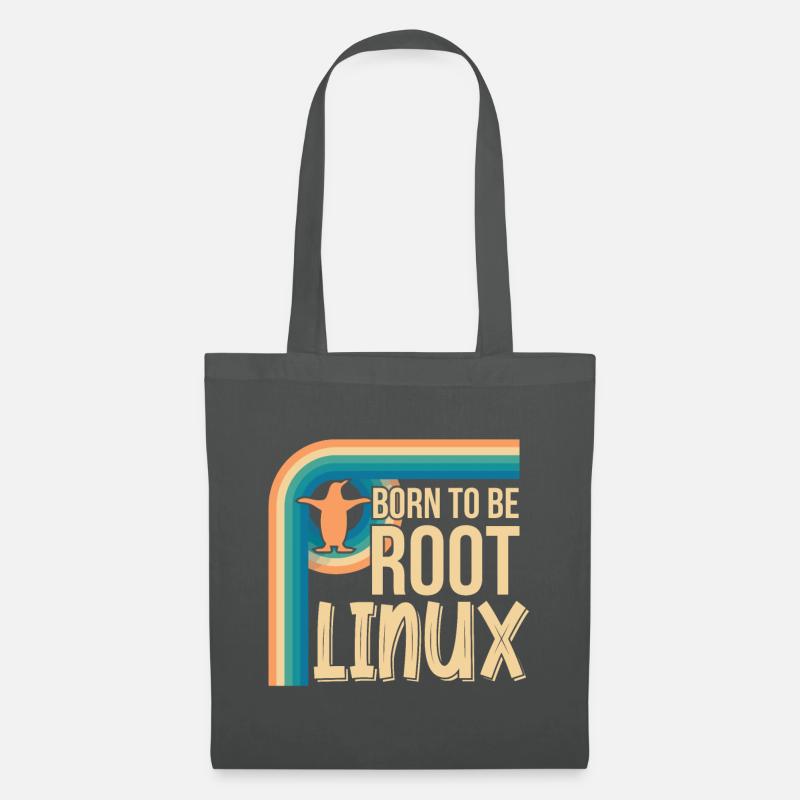 Born To Be Root Linux Nerd zum Coding - Stoffbeutel - Graphite