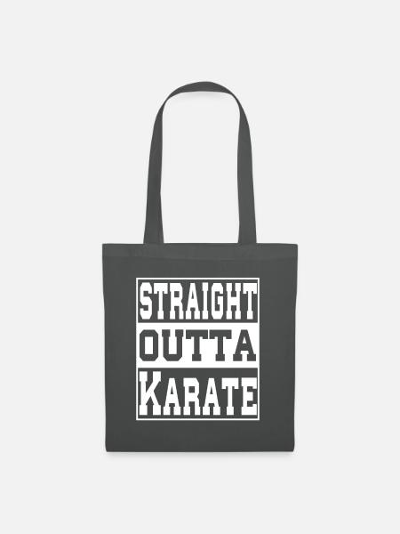 Karate Spruch lustig - Stoffbeutel - Graphite