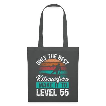 55 Kitesurf Niveau 55 Ans Rétro Kitesurf - Sac en tissu - gris graphite - Devant