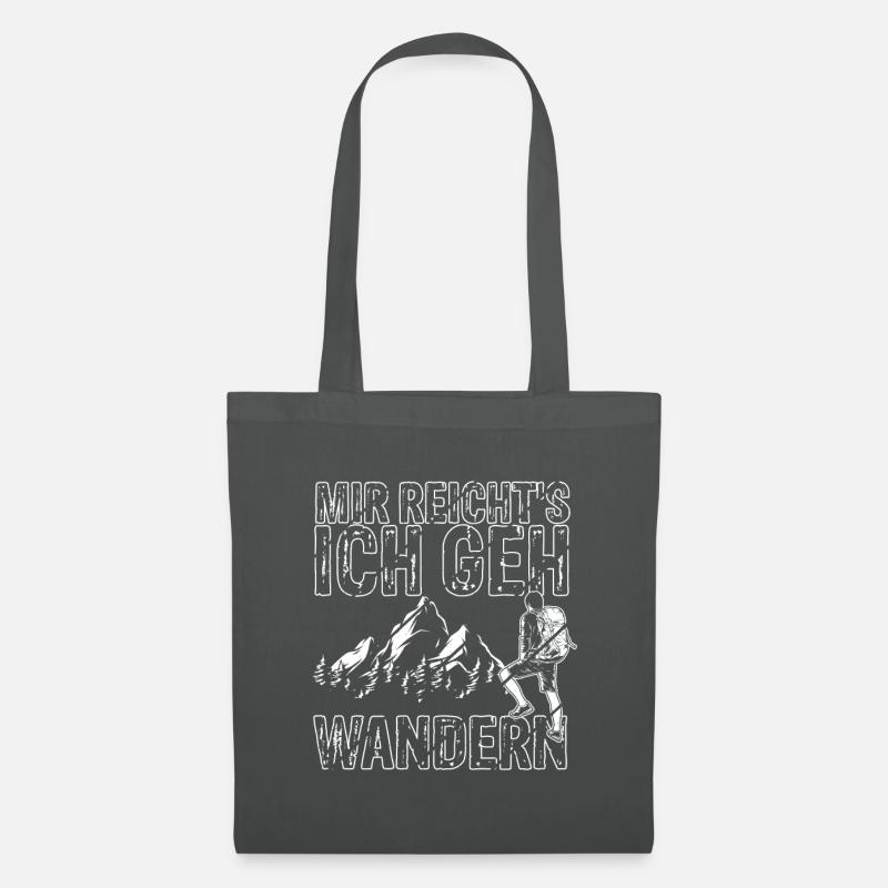 Mir reichts ich geh Wandern Geschenkidee Wanderer - Stoffbeutel - Graphite
