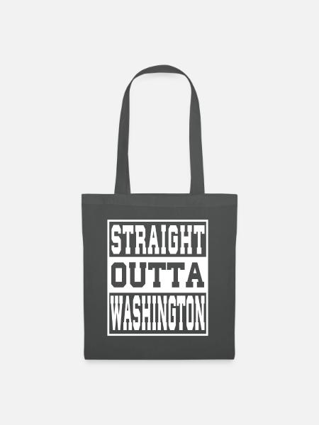 Washington Spruch Lustig Washington Geschenk - Stoffbeutel - Graphite