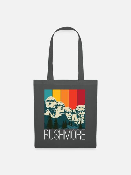 Rushmore Dakota US Präsidenten Denkmal - Stoffbeutel - Graphite