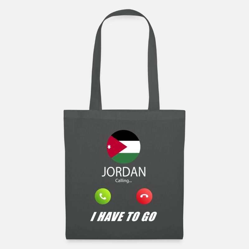 Jordanien ruft an Lusiger Flaggen Spruch - Stoffbeutel - Graphite