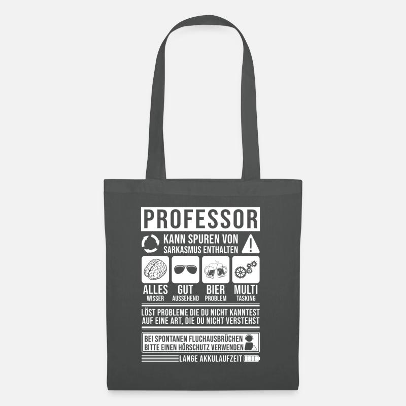 Professor Spruch lustig - Stoffbeutel - Graphite