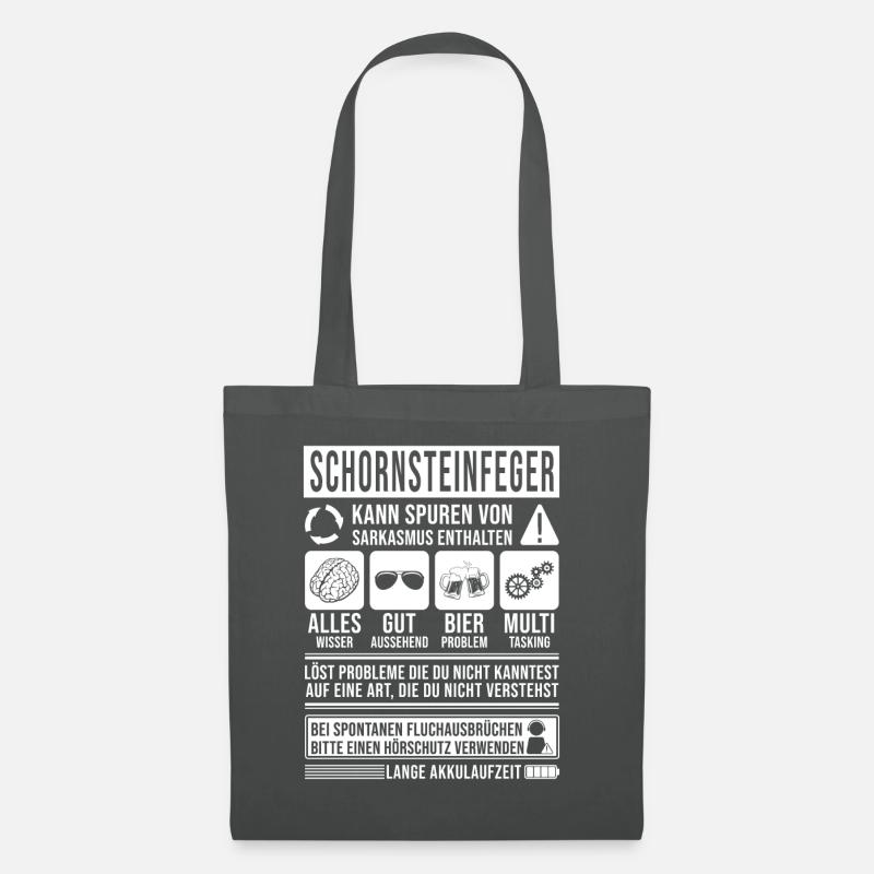 Schornsteinfeger Spruch lustig - Stoffbeutel - Graphite