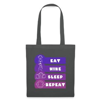 Manger Randonnée Sommeil Répéter - Sac en tissu - gris graphite - Devant