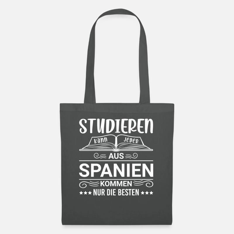 Studieren kann jeder Spanien spanier - Stoffbeutel - Graphite