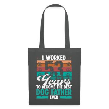 53 Year Old Best Dog Father 53 Birthday Dog Dad - Tote Bag - graphite grey - Front