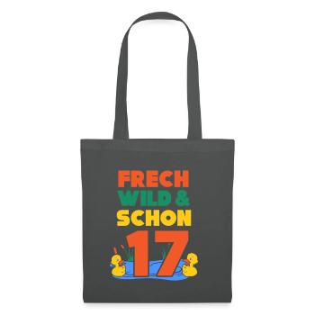 17 Jahre Geburtstag Ente - Stoffbeutel - Graphite - Vorne