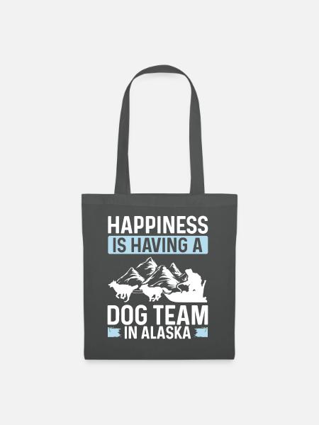 Alaska Dog Team Mushing Sled Dog Racing Husky - Stoffbeutel - Graphite