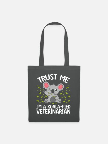 Veterinary Technician Koalafied Veterinarian - Stoffbeutel - Graphite