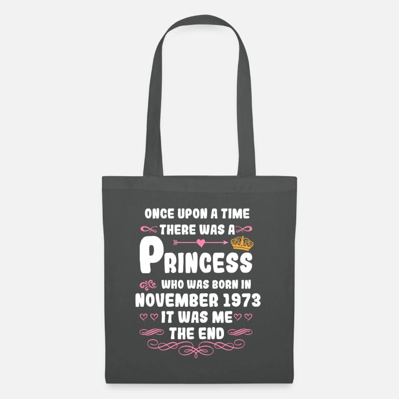Es war einmal eine Prinzessin. November 1973 Gebur - Stoffbeutel - Graphite